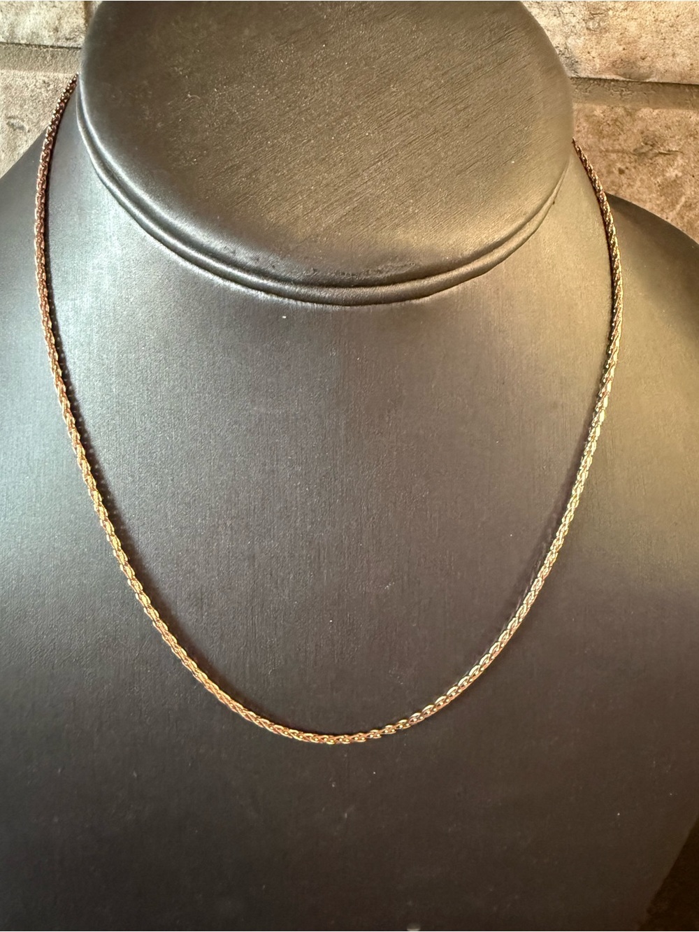 Italian Wheat Rose Gold Classic Chain Necklace